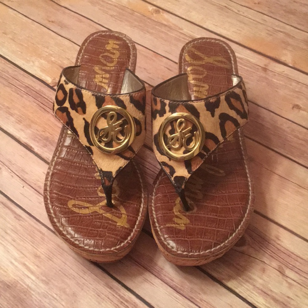 Sam Edelman Leopard wedges